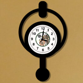 circle clock black